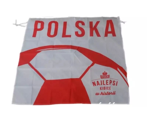 Flaga 100 x 100 cm, kolor biało-czerwona