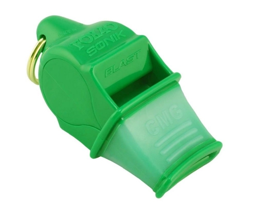 Gwizdek Fox 40 CMG Sonik Blast ze sznurkiem, kolor zielony