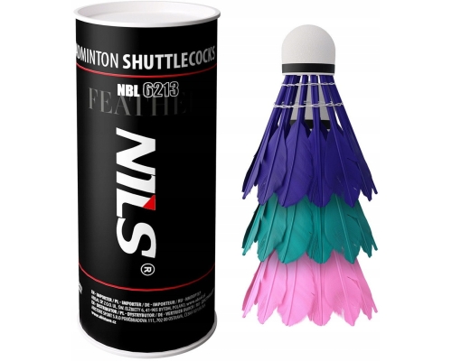Lotka do badmintona NILS NBL6213, piórkowa mix kolorów