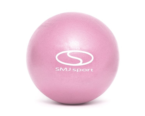 Piłka gimnastyczna pilates gumowa PVC BL032 25 cm, kolor różowy