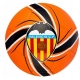 Piłka nożna Puma Valencia, rozmiar 5, kolor pomarańczowo-biały