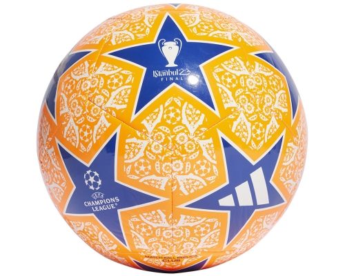 Piłka nożna Adidas Finale Club, rozmiar 5, kolor pomarańczowo-granatowy