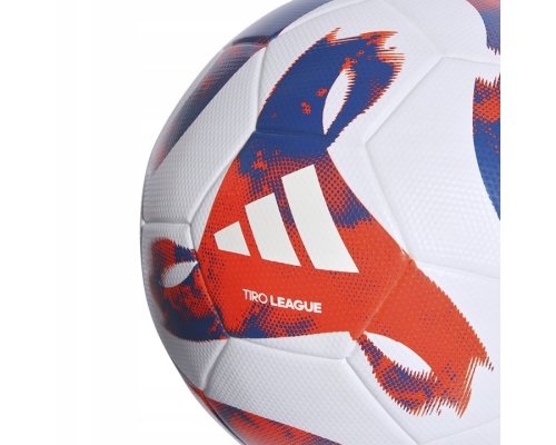 Piłka nożna Adidas Tiro League TSBE, rozmiar 5, kolor biało-pomarańczowo-niebieski