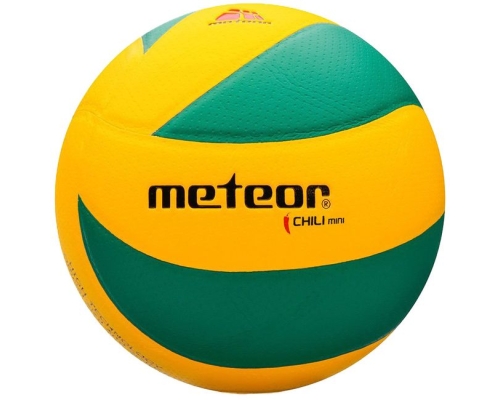 Piłka siatkowa Meteor Chili PU, rozmiar 4, kolor żółto-zielony