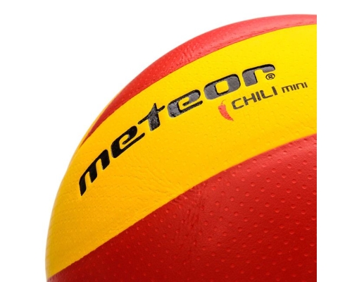 Piłka siatkowa Meteor Chili PU, rozmiar 4, kolor żółto-czerwony