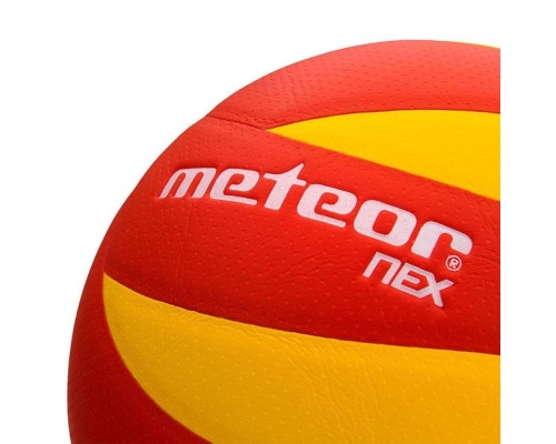 Piłka siatkowa Meteor Nex, rozmiar 5, kolor żółto-czerwony
