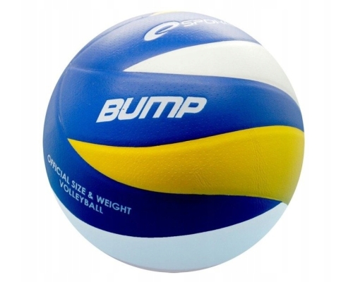 Piłka siatkowa Spokey Bump, rozmiar 5, kolor biało-żólto-niebieska