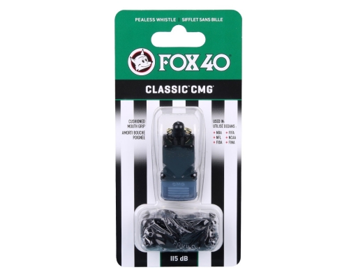 Gwizdek FOX40 Classic CMG ze sznurkiem, kolor czarny