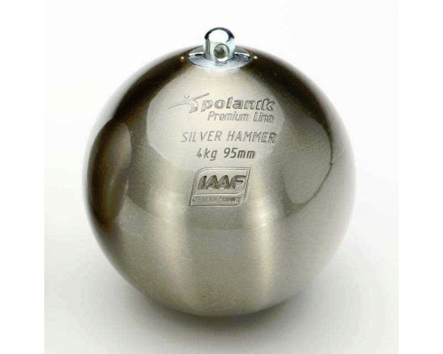 Silver Hammer, 4 kg stalowy nierdzewny (certyfikat IAAF)