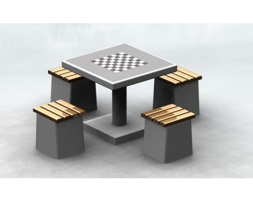 Betonowy stół do gry w szachy lub chińczyka
